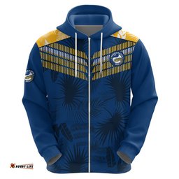 parramatta eels rugby hoodie simple hawaiian palms leaf