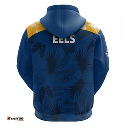 parramatta eels rugby hoodie simple hawaiian palms leaf