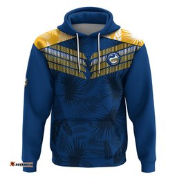 parramatta eels rugby hoodie simple hawaiian palms leaf