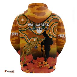 wallabies rugby anzac hoodie aboriginal camouflage lest we forget