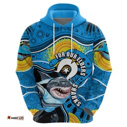 sharks mascot nrl hoodie naidoc