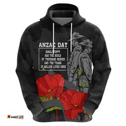 custom personalised anzac day hoodie soldiers fighting at war