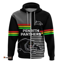 custom text and number penrith panthers rugby hoodie proud the panthers comeback