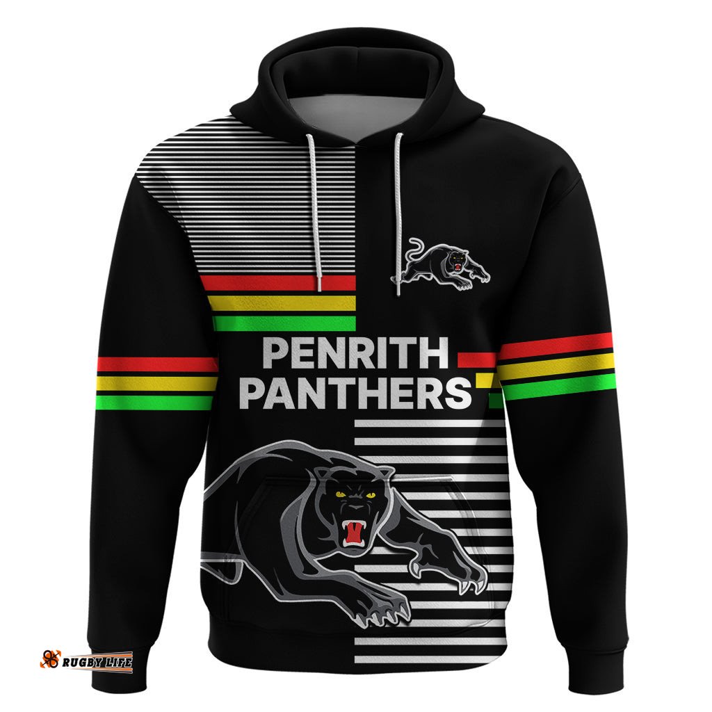 custom text and number penrith panthers rugby hoodie proud the panthers comeback