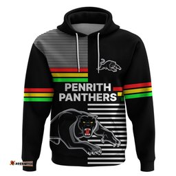 custom text and number penrith panthers rugby hoodie proud the panthers comeback