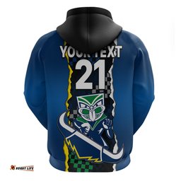 custom text and number nrl combine warriors and cowboys hoodie