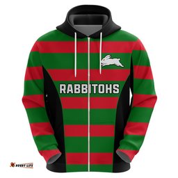 custom text and number rabbitohs rugby hoodie go souths 1908 sporty style black