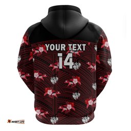 custom text and number dragons rugby hoodie polynesian tribal mix tropical hawaiian style