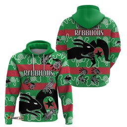 naidoc rabbitohs rugby hoodie go the bunnies aboriginal dots