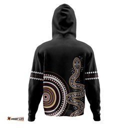 australia rainbow serpent aboriginal custom hoodie - dreamtime mother of life black hoodie
