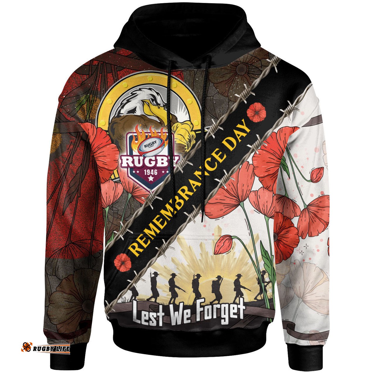 australia sea eagles hoodie - custom remembrance day lest we forget hoodie