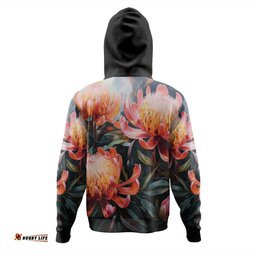 australia waratah hoodie - waratah oil painting abstract ver2 hoodie