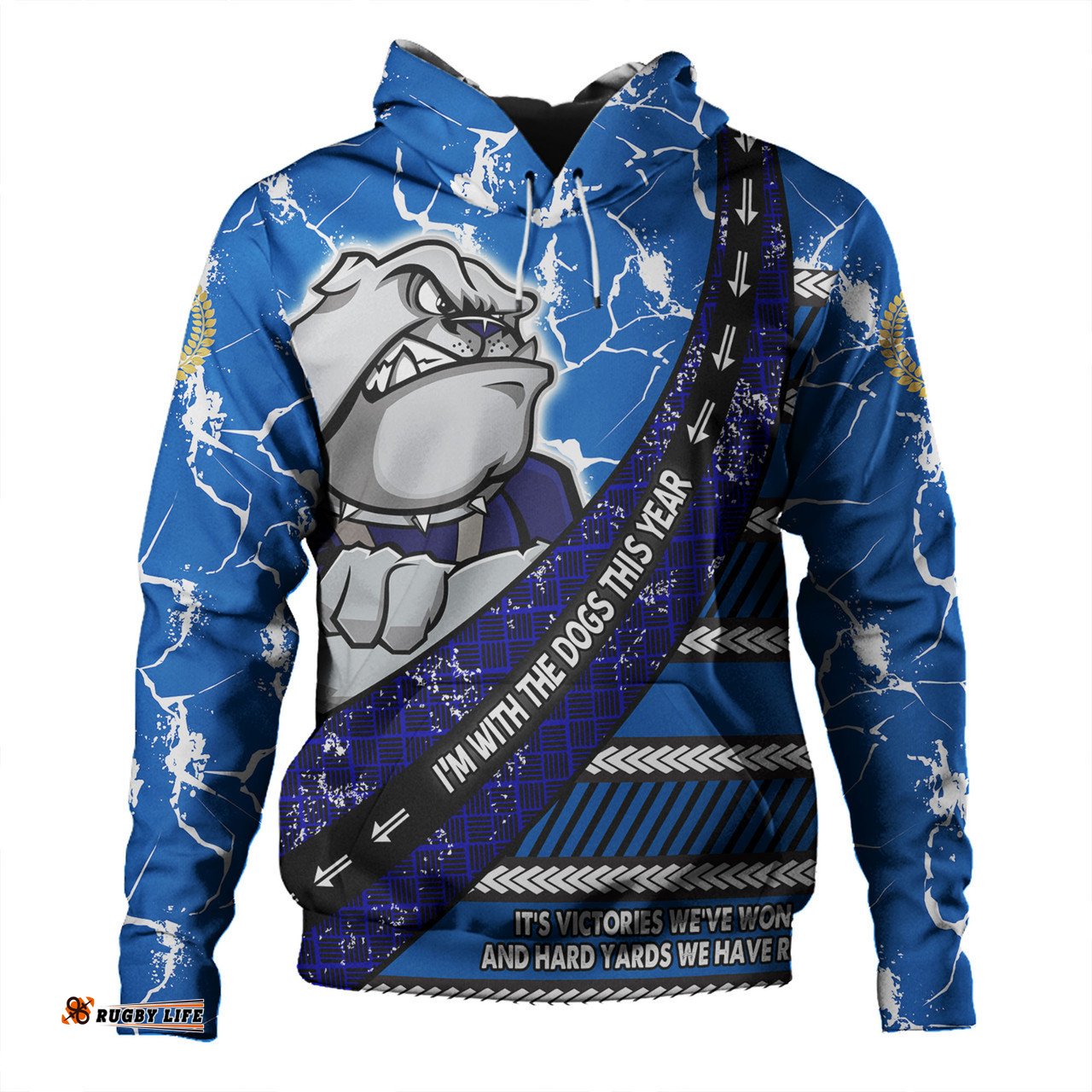 canterbury-bankstown bulldogs hoodie - theme song for rugby with sporty style