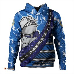 canterbury-bankstown bulldogs hoodie - theme song for rugby with sporty style