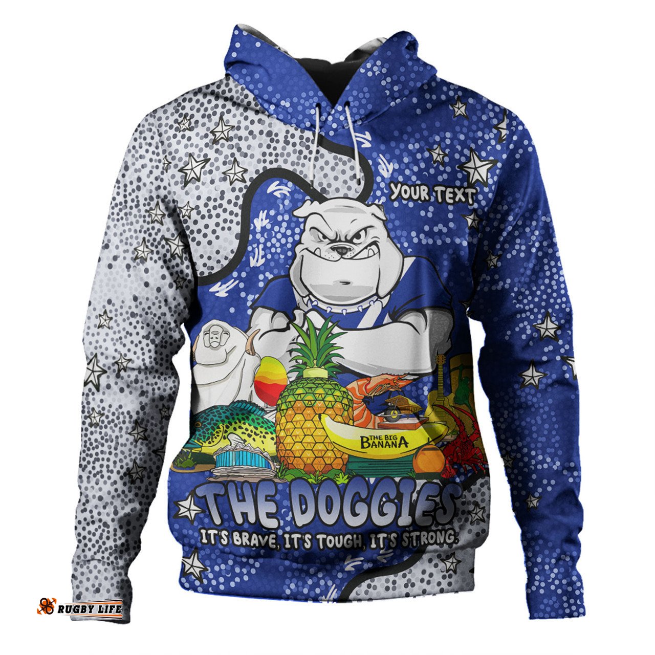 canterbury-bankstown bulldogs custom hoodie - australian big things hoodie