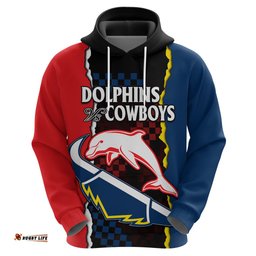 nrl combine dolphins and cowboys hoodie
