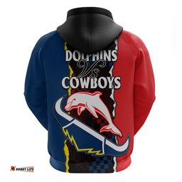 nrl combine dolphins and cowboys hoodie