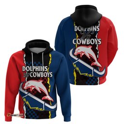 nrl combine dolphins and cowboys hoodie