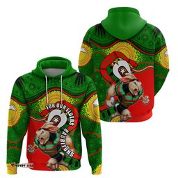 rabbitohs mascot nrl hoodie naidoc