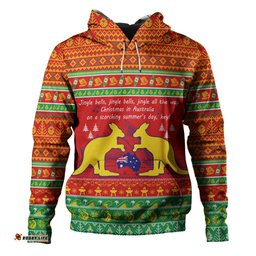 australian christmas carol christmas hoodie - jingle bells ugly style v2 hoodie