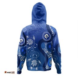 australia turtles aboriginal hoodie - indigenous dot turtles in the ocean (blue) hoodie