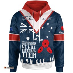 australia sydney anzac custom hoodie blue keeping the spirit alive hoodie