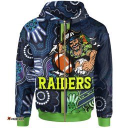 canberra raiders hoodie - custom canberra raiders ball aboriginal inspired indigenous sport style hoodie