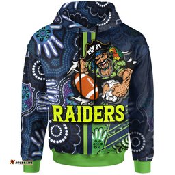 canberra raiders hoodie - custom canberra raiders ball aboriginal inspired indigenous sport style hoodie
