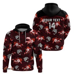 custom text and number dolphins rugby hoodie polynesian tribal mix tropical hawaiian style