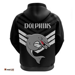 redcliffe dolphins rugby hoodie simple black style