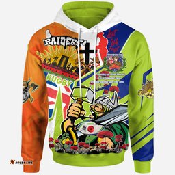 canberra raiders hoodie - custom remembrance canberra raiders anzac quote with poppy and rosemary hoodie