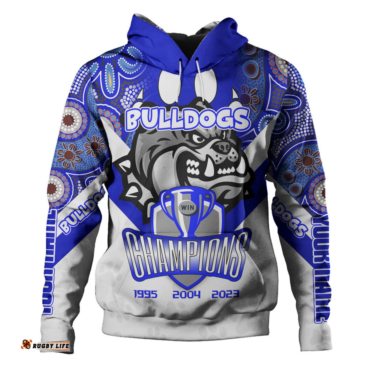 canterbury-bankstown bulldogs hoodie - custom talent win games but teamwork and intelligence win championships with aboriginal style