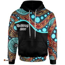 australia hoodie naidoc 2024 keep the fire burning! blak, loud and proud