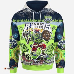 canberra raiders christmas hoodie - custom merry viking canberra raiders christmas indigenous hoodie