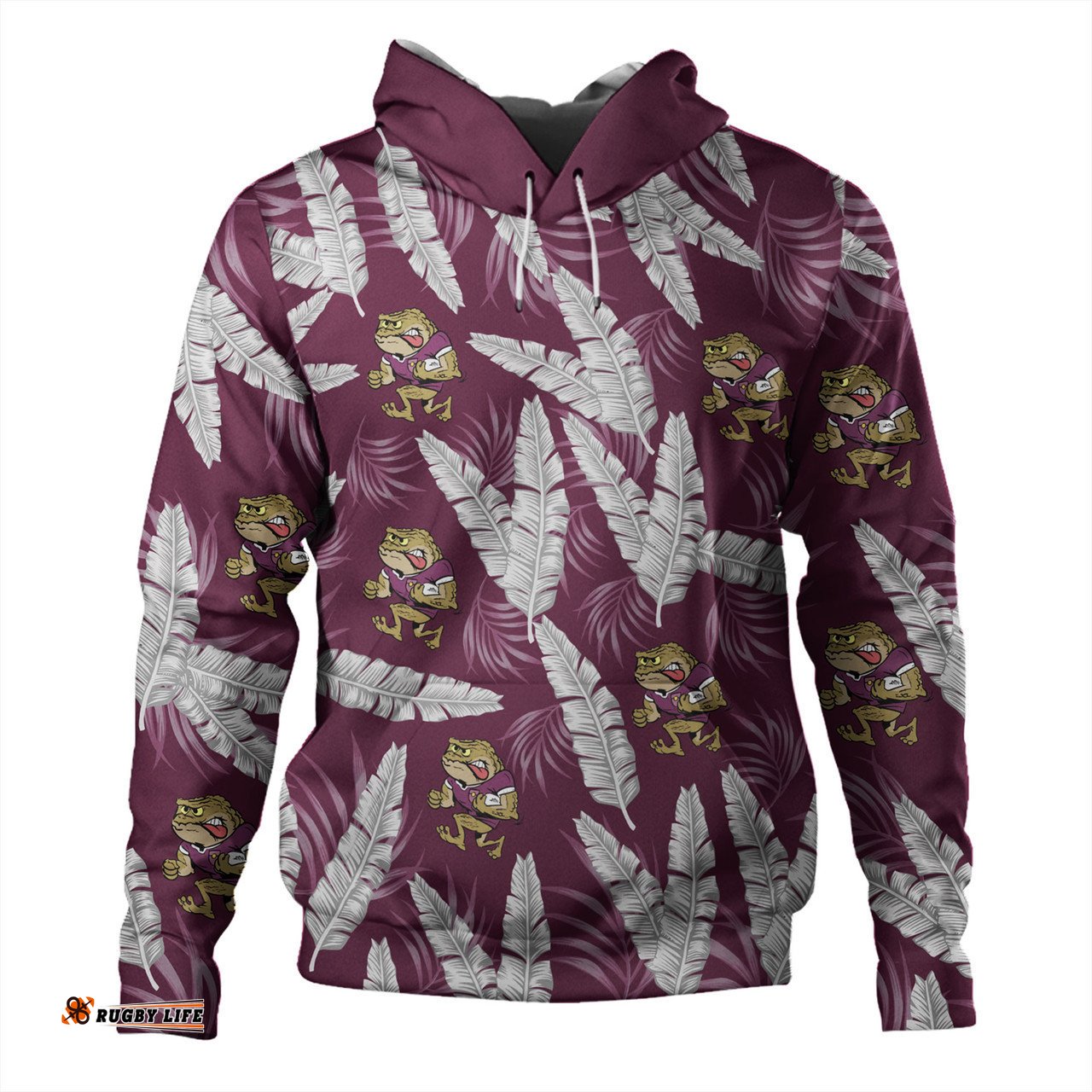 cane toads custom hoodie - tropical patterns qld hoodie