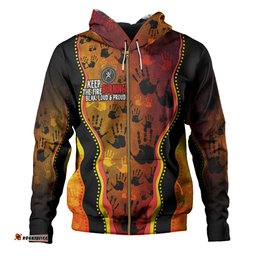 australia hoodie naidoc hand rock art indigenous golden style