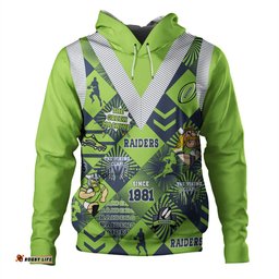 canberra raiders hoodie - argyle patterns style tough fan rugby for life
