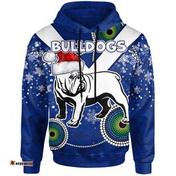 canterbury-bankstown bulldogs christmas hoodie - custom super canterbury-bankstown bulldogs hoodie