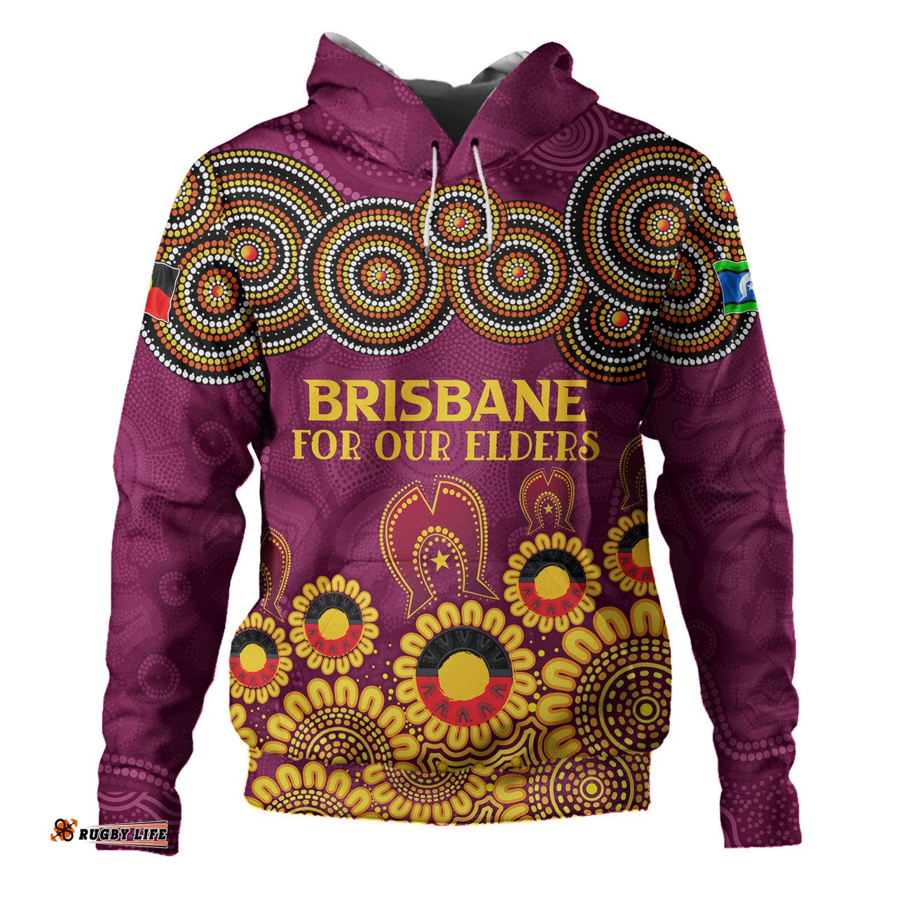 brisbane broncos naidoc hoodie - custom broncos for our elders hoodie