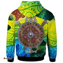 canberra raiders hoodie - custom vikings pride with aboriginal inspired dot painting style player and number hoodie