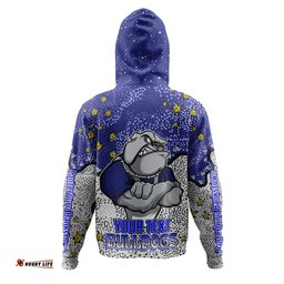 canterbury-bankstown bulldogs custom hoodie - team with dot and star patterns for tough fan hoodie