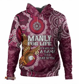 manly warringah sea eagles hoodie - manly for life hoodie