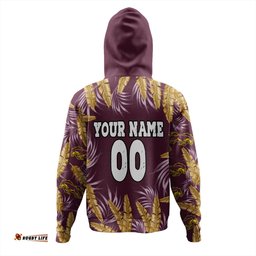 brisbane broncos custom hoodie - tropical patterns brisbane broncos hoodie