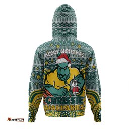 australia wallabies christmas custom hoodie - christmas knit patterns vintage jersey ugly hoodie