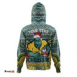 australia wallabies christmas custom hoodie - christmas knit patterns vintage jersey ugly hoodie
