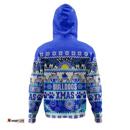 canterbury-bankstown bulldogs christmas aboriginal custom hoodie - indigenous knitted ugly xmas style hoodie
