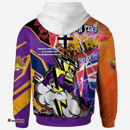 melbourne storm hoodie - custom remembrance melbourne storm anzac quote with poppy and rosemary hoodie