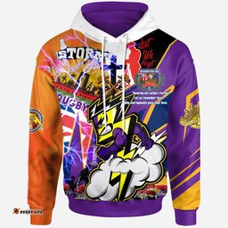 melbourne storm hoodie - custom remembrance melbourne storm anzac quote with poppy and rosemary hoodie