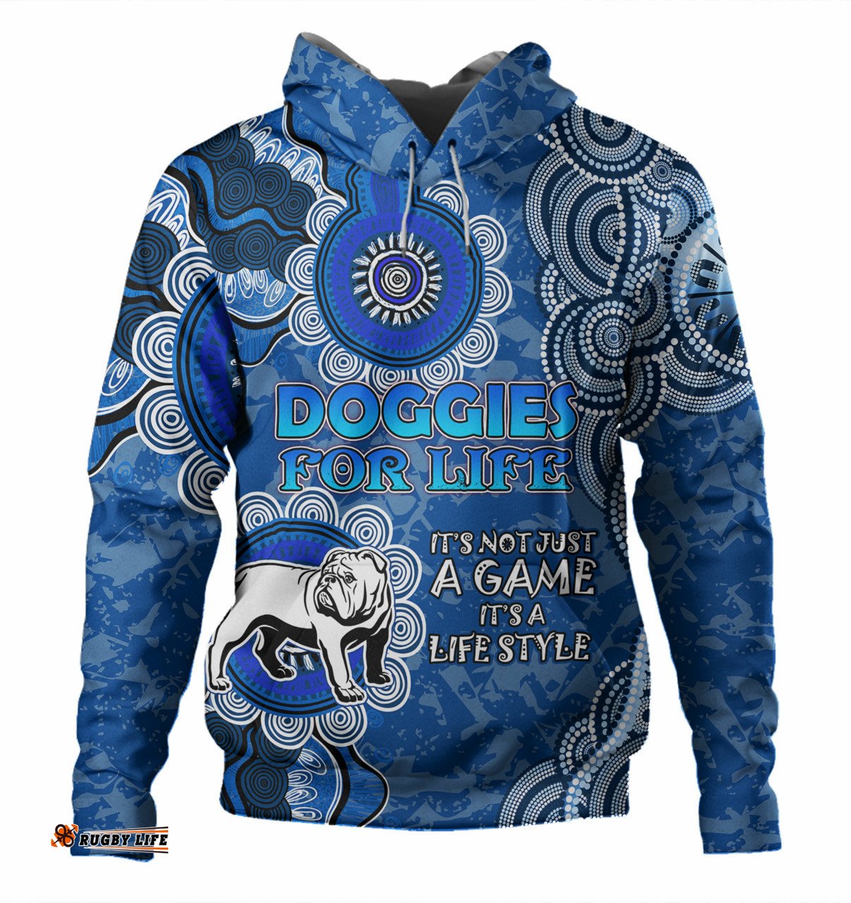 canterbury-bankstown bulldogs custom hoodie - i'm witth the doggies this year hoodie