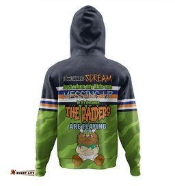 canberra raiders mother's day hoodie - screaming mom and crazy fan